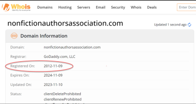 see date of domain registration